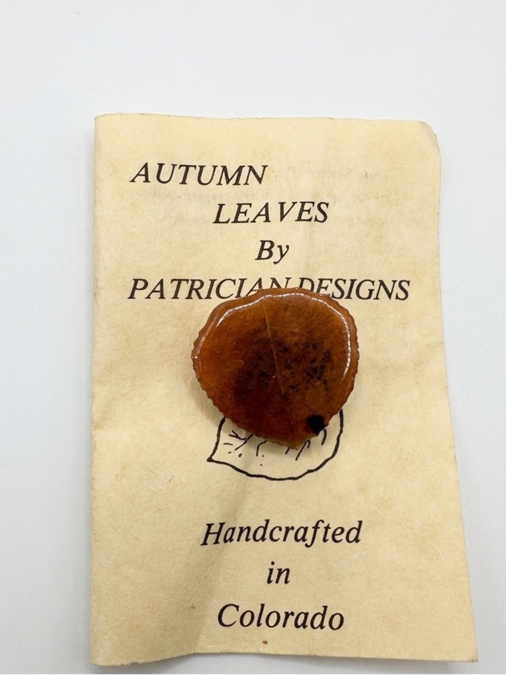 Patrician Designs Colorado Quaking Aspen Leaf Brooch